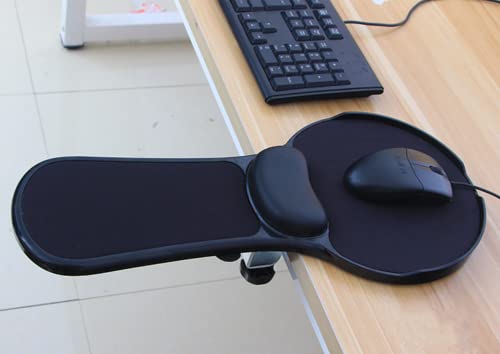 XICHEN Premium Computer-Handgelenkstütze/Armablage, verstellbar, zur Befestigung an Armlehne oder Schreibtisch, ergonomische Form, mit Mausmatte Schwarz XICHEN Premium Computer-Handgelenkstütze/Armablage, verstellbar, zur Befestigung an Armlehne oder Schreibtisch, ergonomische Form, mit Mausmatte Schwarz von XICHEN