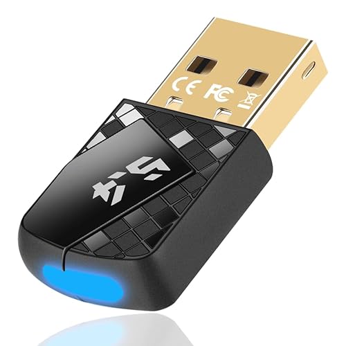 Adattatore Bluetooth 5.4 USB per PC, USB Dongle Adattatore Bluetooth Stick (EDR & BLE) per PC Laptop Desktop Computer, supporta Windows 11/10/8.1/7 (BT544) von XIEANDKONG