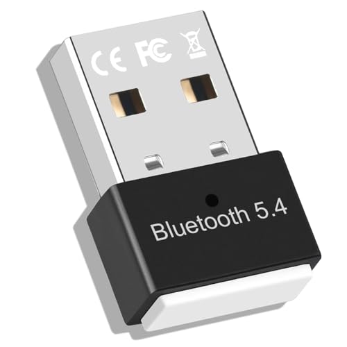Adattatore Bluetooth 5.4 USB per PC, USB Dongle Adattatore Bluetooth Stick (EDR & BLE) per PC Laptop Desktop Computer, supporta Windows 11/10/8.1/7 von XIEANDKONG