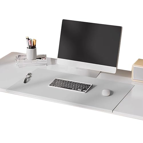 Benutzerdefinierte Größe Schreibtischunterlage PU-Leder Mauspad mit Kantenschutz, Wasserdichter Tischunterlage, Rutchfeste Schreibtisch Unterlage Desk Mat für Tastatur Maus Laptop(90 * 45cm) von XIEMINLE