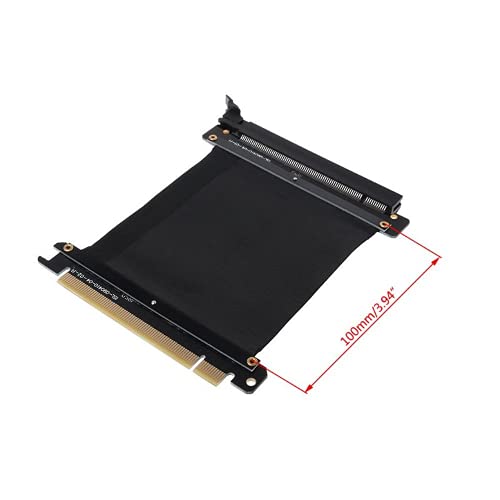 XIGAWAY High Speed PC Grafikkarten PCI Express 3.0 16x Flexibles Verbindungskabel Riser-Karte Verlängerung Port Adapter für GPU mit Anti-Jam (10cm) von XIGAWAY