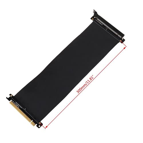 XIGAWAY High Speed PC Grafikkarten PCI Express 3.0 16x Flexibles Verbindungskabel Riser-Karte Verlängerung Port Adapter für GPU mit Anti-Jam (30cm) von XIGAWAY
