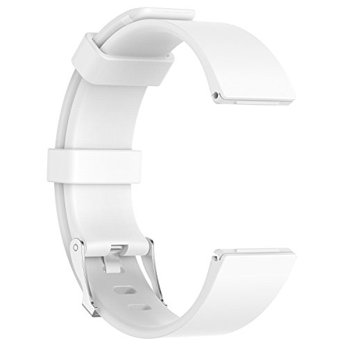 XIHAMA Armband kompatibel mit Fitbit Versa 2 / Versa / Versa Lite, Silikon Ersatzband Fits 5.5"-7.1" / 7.1"-8.7" Fitness Sport Ersatzarmband (L-Weiß) von XIHAMA
