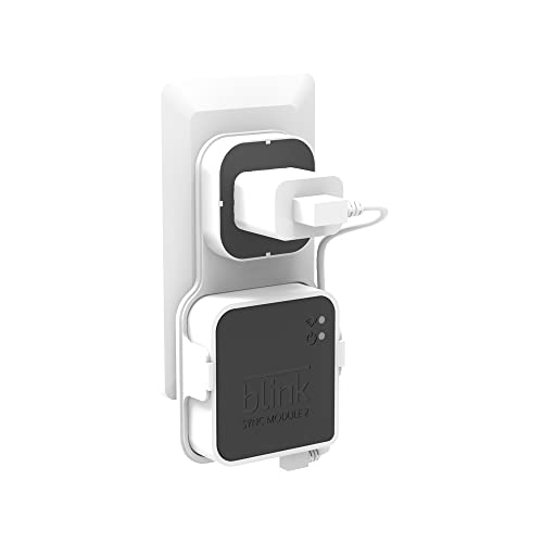 XIHAMA Kompatibel mit Blink Sync Modul 2 Steckdosenhalterung – Wandhalterung für Außen- und Innenbereich, Sicherheitskamera-Halterung für Blink-Sicherheitssystem von XIHAMA