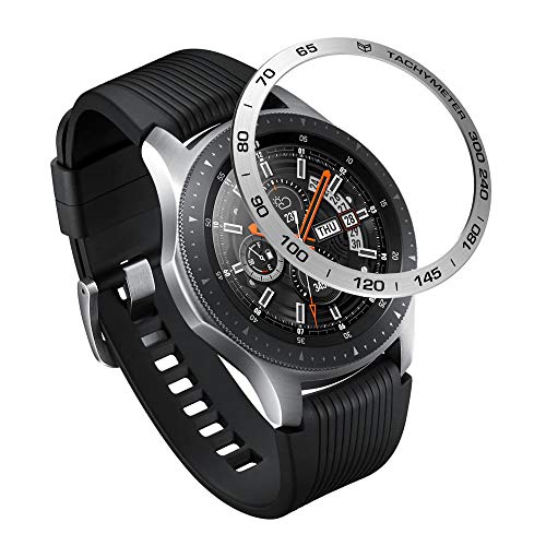 XIHAMA Lünettenring Kompatibel mit Galaxy Watch 42mm/Gear Sport, Edelstahl Lünette Styling Kleberahmen Ring Abdeckung Anti-Kratz-Schutz für Galaxy Gear S3 Frontier & Classic/Huawei GT2 46mm (GA46-D02) von XIHAMA