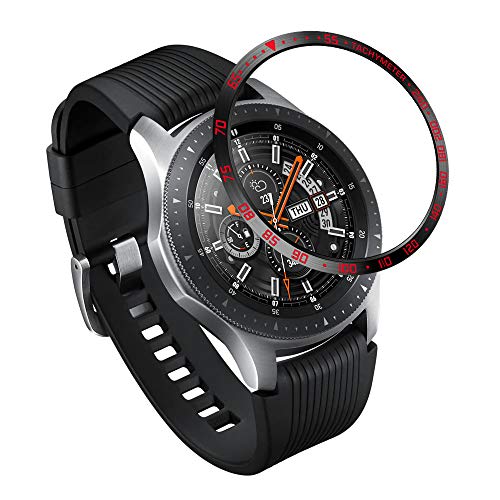 XIHAMA Lünettenring Kompatibel mit Galaxy Watch 46mm, Edelstahl Lünette Styling Kleberahmen Ring Abdeckung Anti Kratzer Schutz für Galaxy Gear S3 Frontier & Classic/Huawei GT2 46mm(GA46-E01) von XIHAMA