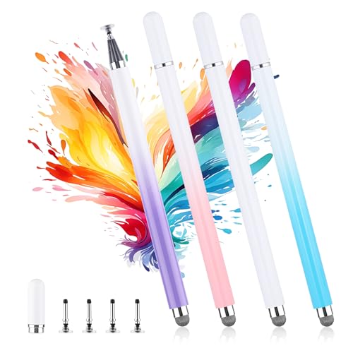 4 Stück 2-in-1 Eingabestifte für Touchscreen, Doppelseitig Eingabestift für Tablets Touchscreen mit Hoher Präzision Kapazitiver Eingabestift für TouchscreenGeräte Smartphones Tablets von XIHIRCD