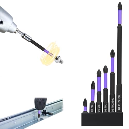 6 Stück Verbesserte Hohe Härte und Starke Magnetische Bohrer, D1-Magnetbohrer Rutschfest Schlagfest Kreuzschlitz-Schraubendreher-Bit Set für Elektrische Schlagbohrmaschinen Handbohrmaschinen 6 Stück Verbesserte Hohe Härte und Starke Magnetische Bohrer, D1-Magnetbohrer Rutschfest Schlagfest Kreuzschlitz-Schraubendreher-Bit Set für Elektrische Schlagbohrmaschinen Handbohrmaschinen von XIHIRCD