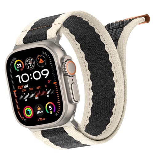 Loop Armband Kompatibel Mit Apple Watch Armband Ultra 2 49mm 45mm 44mm 42mm,Leinwand Sport Einstellbar Armbänder für iWatch Series Ultra Ultra 2 SE 9 8 7 6 5 4 2 3 1 Herren Damen von XIIORE