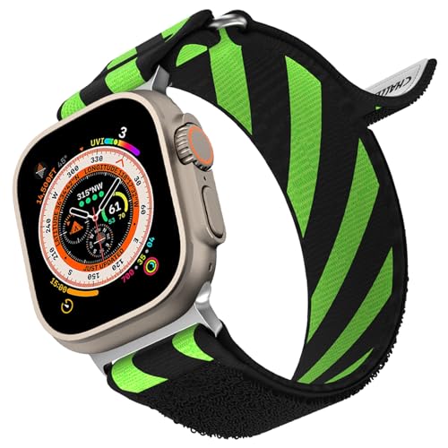 Nylon Armband Kompatibel Mit Apple Watch Armband Ultra 2 49mm 45mm 44mm 42mm 41mm 40mm 38mm,Nylon Sport Einstellbar Armbänder für iWatch Series Ultra Ultra 2 SE 9 8 7 6 5 4 2 3 1 Herren Damen von XIIORE