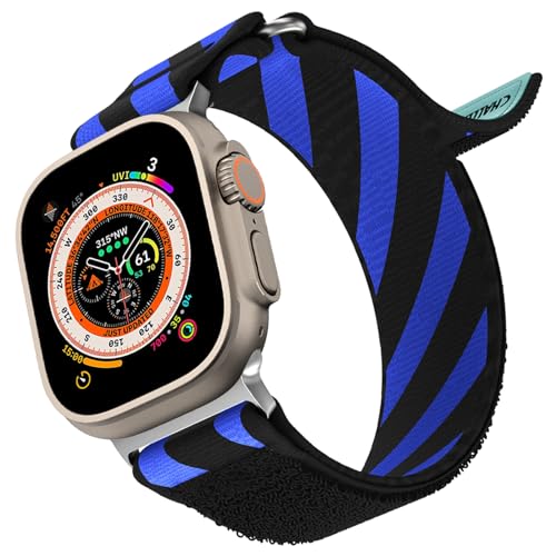 Nylon Armband Kompatibel Mit Apple Watch Armband Ultra 2 49mm 45mm 44mm 42mm 41mm 40mm 38mm,Nylon Sport Einstellbar Armbänder für iWatch Series Ultra Ultra 2 SE 9 8 7 6 5 4 2 3 1 Herren Damen von XIIORE