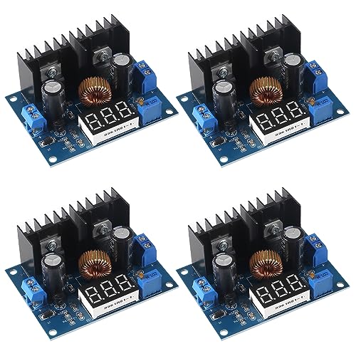 XIITIA XH-M401 XL4016E1 Spannungsregler Digital PWM einstellbar DC-DC Step Down Buck Converter Netzteil Modul Buck Modul 4-40V 8A (mit Bildschirm) 4 Stück von XIITIA