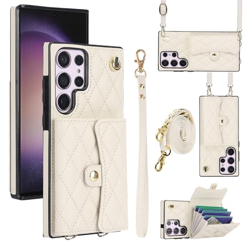 XIMAND für Samsung Galaxy S25 Ultra Akkordeon-Crossbody-Wallet-Hülle, 4 Kartenfächer, RFID-Blockierung und Verstellbarer Riemen – und vielseitiges Zubehör. (Weiß) XIMAND für Samsung Galaxy S25 Ultra Akkordeon-Crossbody-Wallet-Hülle, 4 Kartenfächer, RFID-Blockierung und Verstellbarer Riemen – und vielseitiges Zubehör. (Weiß) von XIMAND