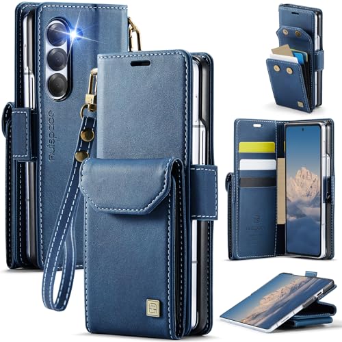 XIMAND Schutzhülle für Samsung Galaxy Z Fold 6, mit Akkordeon-Umhängetasche und RFID-blockierenden, mehreren Kartenfächern, Handgelenkschlaufe, magnetisch, Blau XIMAND Schutzhülle für Samsung Galaxy Z Fold 6, mit Akkordeon-Umhängetasche und RFID-blockierenden, mehreren Kartenfächern, Handgelenkschlaufe, magnetisch, Blau von XIMAND