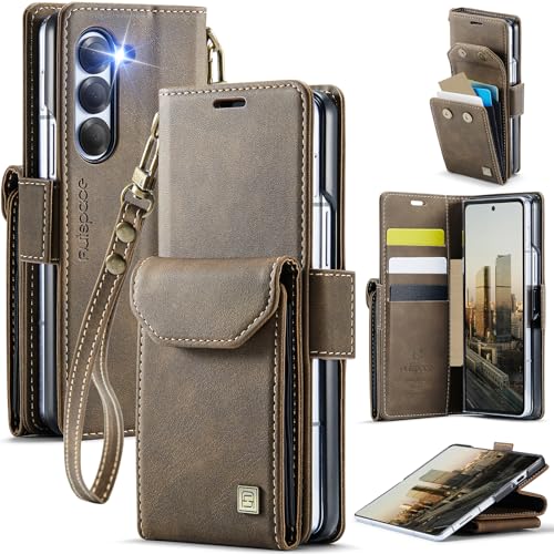 XIMAND Schutzhülle für Samsung Galaxy Z Fold 6, mit Akkordeon-Umhängetasche und RFID-blockierenden, mehreren Kartenfächern, Handgelenkschlaufe, magnetisch, Braun XIMAND Schutzhülle für Samsung Galaxy Z Fold 6, mit Akkordeon-Umhängetasche und RFID-blockierenden, mehreren Kartenfächern, Handgelenkschlaufe, magnetisch, Braun von XIMAND