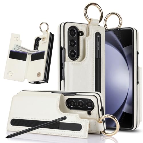 XIMAND Schutzhülle für Samsung Galaxy Z Fold 6, mit S-Pen-Halter und Kreditkartenfach, Geldfach, Magnetverschluss, Ständer, Ringschutzhülle, Weiß XIMAND Schutzhülle für Samsung Galaxy Z Fold 6, mit S-Pen-Halter und Kreditkartenfach, Geldfach, Magnetverschluss, Ständer, Ringschutzhülle, Weiß von XIMAND