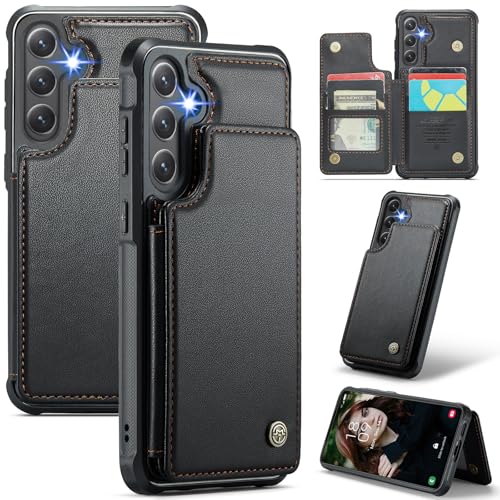 XIMAND für Samsung Galaxy S24 Plus Wallet Case RFID-Blockierung und 5 Kreditkartenfächern, hochwertiges, langlebiges,Magnetverschluss und Ständer, robuste, stoßfeste Schutzhülle. - Schwarz XIMAND für Samsung Galaxy S24 Plus Wallet Case RFID-Blockierung und 5 Kreditkartenfächern, hochwertiges, langlebiges,Magnetverschluss und Ständer, robuste, stoßfeste Schutzhülle. - Schwarz von XIMAND