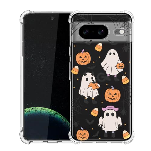 XIMIZU Halloween Hülle für Google Pixel 8 Kürbis, Ghost Cat Designed Soft Slim Fit TPU Anti-Kratzer Stoßfest Schutzhülle Handyhülle Klar Handyhülle für Google Pixel 8 XIMIZU Halloween Hülle für Google Pixel 8 Kürbis, Ghost Cat Designed Soft Slim Fit TPU Anti-Kratzer Stoßfest Schutzhülle Handyhülle Klar Handyhülle für Google Pixel 8 von XIMIZU
