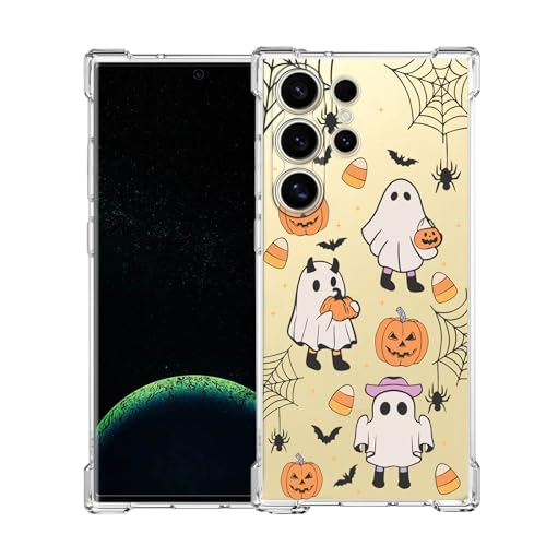 XIMIZU Halloween Hülle für Samsung Galaxy S24 Ultra Kürbis Geist Katze Designed Weich Slim Fit TPU Anti-Kratzer Stoßfest Schutzhülle Handyhülle Klar Handyhülle für Samsung Galaxy S24 Ultra XIMIZU Halloween Hülle für Samsung Galaxy S24 Ultra Kürbis Geist Katze Designed Weich Slim Fit TPU Anti-Kratzer Stoßfest Schutzhülle Handyhülle Klar Handyhülle für Samsung Galaxy S24 Ultra von XIMIZU