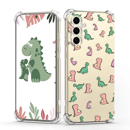 XIMIZU Niedliche Schutzhülle für Samsung Galaxy S24 mit Dinosaurier-Motiv, stoßfeste Schutzhülle, niedliches Dinosaurier-Design, kristallklar, weicher TPU-Stoßdämpfer, kratzfeste Handyhülle für XIMIZU Niedliche Schutzhülle für Samsung Galaxy S24 mit Dinosaurier-Motiv, stoßfeste Schutzhülle, niedliches Dinosaurier-Design, kristallklar, weicher TPU-Stoßdämpfer, kratzfeste Handyhülle für von XIMIZU