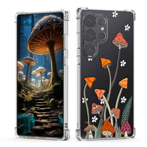 XIMIZU Schutzhülle für Samsung Galaxy S25 Ultra, Motiv: Pilz, Blume, einzigartiges Naturdesign, transparent, für Mädchen und Teenager, weich, stoßfest, Schutzhülle für Samsung Galaxy S25 Ultra XIMIZU Schutzhülle für Samsung Galaxy S25 Ultra, Motiv: Pilz, Blume, einzigartiges Naturdesign, transparent, für Mädchen und Teenager, weich, stoßfest, Schutzhülle für Samsung Galaxy S25 Ultra von XIMIZU