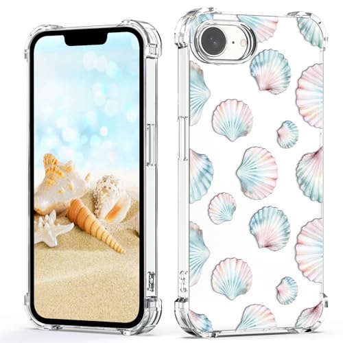 XIMIZU Schutzhülle für iPhone 16e, Muschel, trendig, transparent, Sommer, Ozean, Muschelmuster, Mädchen, schützend, weich, dünn, für Damen XIMIZU Schutzhülle für iPhone 16e, Muschel, trendig, transparent, Sommer, Ozean, Muschelmuster, Mädchen, schützend, weich, dünn, für Damen von XIMIZU