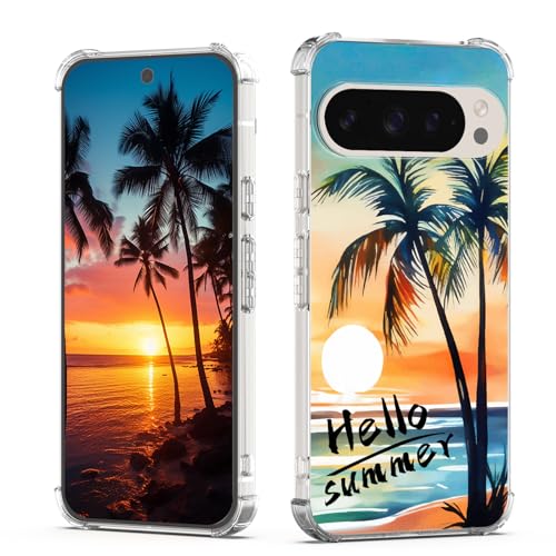 XIMIZU Transparente Handyhülle für Google Pixel 9 Pro, Sommer, Kokosnussbaum, Urlaub, Strand, Sonnenuntergang, modisches Design, für Damen und Mädchen, weich, stoßfest, Schutzhülle für Google Pixel 9 XIMIZU Transparente Handyhülle für Google Pixel 9 Pro, Sommer, Kokosnussbaum, Urlaub, Strand, Sonnenuntergang, modisches Design, für Damen und Mädchen, weich, stoßfest, Schutzhülle für Google Pixel 9 von XIMIZU