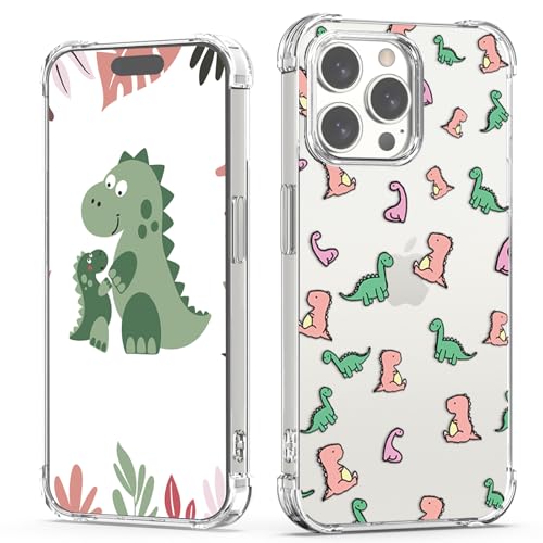 XIMIZU Transparente Schutzhülle für iPhone 15 Pro, süßes Dinosaurier-Design, weich, schlank, TPU-Stoßdämpfer, kratzfest, sturzsicher, stoßfest, Schutzhülle für iPhone 15 Pro XIMIZU Transparente Schutzhülle für iPhone 15 Pro, süßes Dinosaurier-Design, weich, schlank, TPU-Stoßdämpfer, kratzfest, sturzsicher, stoßfest, Schutzhülle für iPhone 15 Pro von XIMIZU