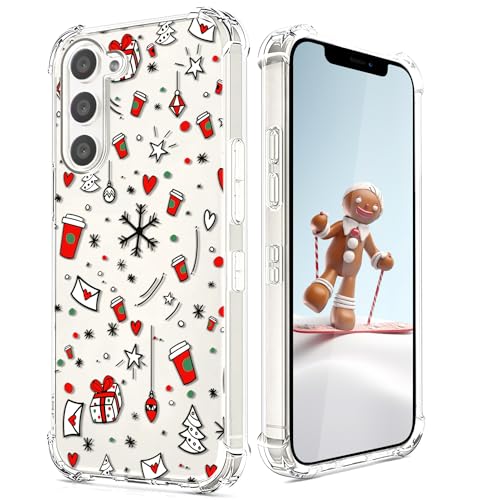XIMIZU Weihnachtliche Handyhülle für Samsung Galaxy S23, kristallklar, weiches TPU, kratzfest, stoßfest, mit Liebesherz, Happy New Year entworfen für Samsung Galaxy S23 XIMIZU Weihnachtliche Handyhülle für Samsung Galaxy S23, kristallklar, weiches TPU, kratzfest, stoßfest, mit Liebesherz, Happy New Year entworfen für Samsung Galaxy S23 von XIMIZU