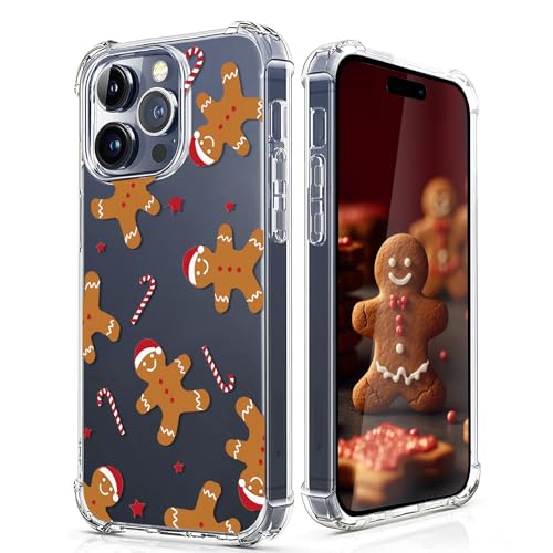 XIMIZU Weihnachtshülle für iPhone 15 Pro, niedlicher Lebkuchenmann bedrucktes Design, weiches TPU, vier Ecken, Anti-Fall, kratzfest, Weihnachtshülle für iPhone 15 Pro XIMIZU Weihnachtshülle für iPhone 15 Pro, niedlicher Lebkuchenmann bedrucktes Design, weiches TPU, vier Ecken, Anti-Fall, kratzfest, Weihnachtshülle für iPhone 15 Pro von XIMIZU