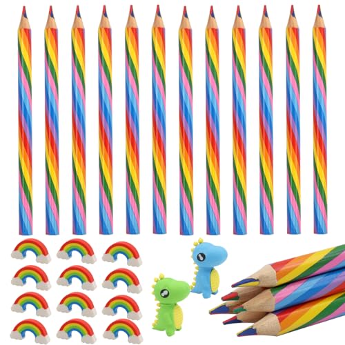 XIMKONTER 38 Stück Regenbogenstift 18 Stück Buntstifte Kinder +18 Kunststoff Radiergummi Regenbogen + 2 Stück Dinosaurier Radiergummi, 4-in-1 Farbstifte Regenbogenstift Weicher für Kreatives Zeichnen XIMKONTER 38 Stück Regenbogenstift 18 Stück Buntstifte Kinder +18 Kunststoff Radiergummi Regenbogen + 2 Stück Dinosaurier Radiergummi, 4-in-1 Farbstifte Regenbogenstift Weicher für Kreatives Zeichnen von XIMKONTER
