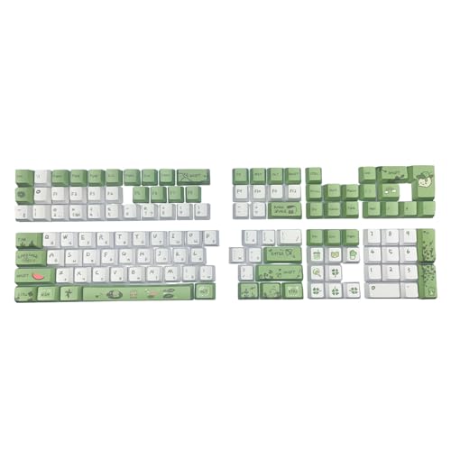 XINAJUND Frösche Muster Russische Tastenkappen für MX Switches Mechanische Tastatur OEM Höhe für Schreibkräfte und Gamer von XINAJUND