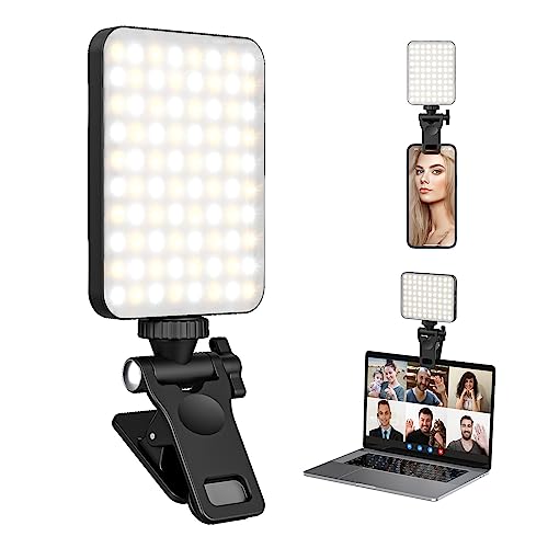 XINBAOHONG LED-Video-Licht, Mini-Selfie-Licht, wiederaufladbar, zum Aufstecken, für Handy, Laptop, Tablet und Computer, dimmbar, Fülllampe für Konferenz, Zoom, Anrufe, Fotografie, Make-up-Bild von XINBAOHONG