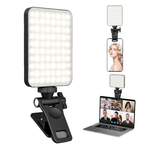 XINBAOHONG LED-Video-Licht, Mini-Selfie-Licht, wiederaufladbar, zum Aufstecken, für Handy, Laptop, Tablet und Computer, dimmbar, Fülllampe für Konferenz, Zoom, Anrufe, Fotografie, Make-up-Bild von XINBAOHONG