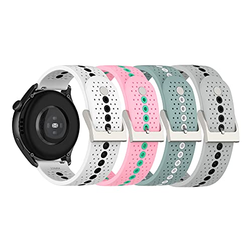 XINBOOBA 20mm Color Hole Verstellbarer Silikon-Sport Uhrband Ersatz Armband für Huawei Watch GT3 42mm Men Women XINBOOBA 20mm Color Hole Verstellbarer Silikon-Sport Uhrband Ersatz Armband für Huawei Watch GT3 42mm Men Women von XINBOOBA