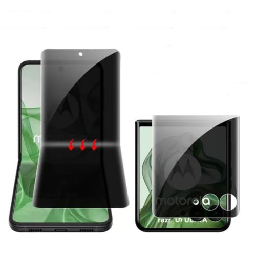 XINDEMEI für Motorola Razr 60 Ultra 5G Anti-Peeping-Hydrogel-Weichfolie mit voller Abdeckung Anti-Spion-Displayschutzfolie Datenschutzfolie (Für Motorola Razr 60) von XINDEMEI