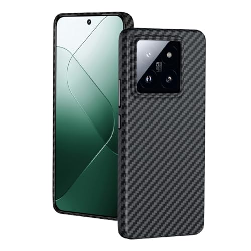 XINDEMEI für Xiaomi 14/14 Pro Hülle Echt Kohlefaser Hülle schlanke superleichte Aramid Kevlar stoßfeste Schutzhülle (für Xiaomi 14) von XINDEMEI