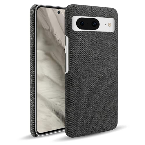 für Google Pixel 8a Hülle Premium Textilgewebe Hybrid PC Handyhülle Kratzfeste stoßfeste Schutzhülle (Schwarz) von XINDEMEI