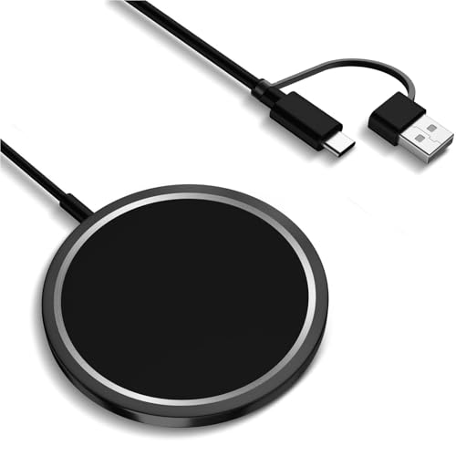 Kabelloses Ladegerät, magnetisch – 15 W 【MFi zertifiziert】 Magnetische Basis auf USB-C-Ladekabel (1 m/3,3 ft) mit USB-A-Anschluss, geeignet für die Serien iPhone 15/15 Pro/15 Pro Max/15 Plus/14/13/12, von XINFAWE