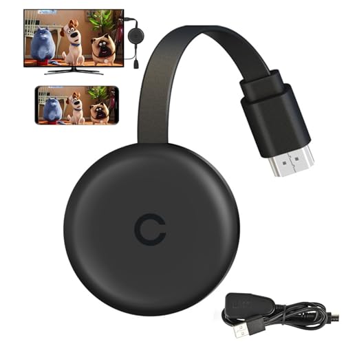 Wireless HDMI Dongle - 2025 Neu, Plug-and-Play, 2.4/5 GHz Miracast HDMI Display Dongle 4K WiFi Display Adapter Kompatibel mit Smartphone/Laptop/PC/Monitor/Projektor(unterstützt Miracast/DLNA/Airplay) von XINFAWE