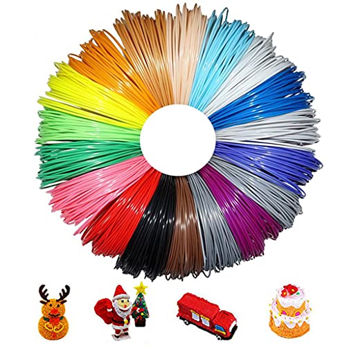 XINGHE 3D Stift Filament, PLA Filament 1,75mm, 20 Farben, 5 Meter Pro Farbe, 3D Druck Filament von XINGHE