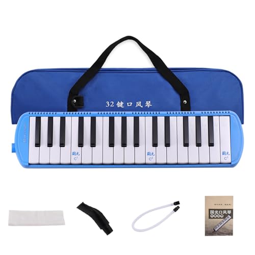 XINGLIDA Melodica Instrument Keyboard Melodica Air Piano mit weichen langen Röhren, kurzen Mundstücken und Tragetasche für Kinder (BL-A#) von XINGLIDA