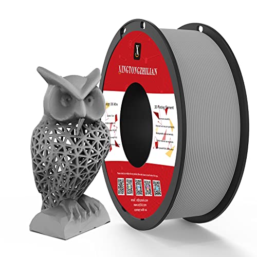 PETG+ 3D Filament 1.75 mm,PETG Plus Drucker Filament,1Spule (2.2lbs) Drucker Filament für 3D Drucken, Dimensional Genauigkeit +/- 0,02 mm, PETG+ Grau von XINGTONGZHILIAN