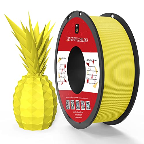 PETG+ 3D Filament 1.75 mm,PETG Plus Drucker Filament,1Spule (2.2lbs) Drucker Filament für 3D Drucken, Dimensional Genauigkeit +/- 0,02 mm,PETG+ Gelb von XINGTONGZHILIAN