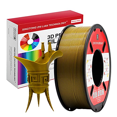 PLA 3D Drucker Filament 1.75mm 3D-Druckmaterialien für 3D Stift Druck Maßgenauigkeit +/- 0.02mm, Farbe Bronze 1kg / Spule von XINGTONGZHILIAN