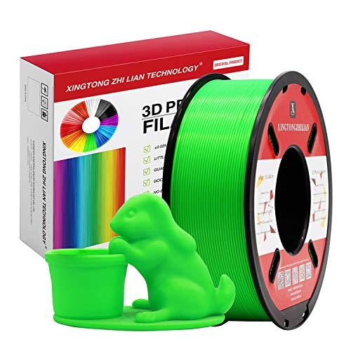 PLA 3D Drucker Filament 1.75mm 3D-Druckmaterialien für 3D Stift Druck Maßgenauigkeit +/- 0.02mm, Farbe Grün 1kg / Spule von XINGTONGZHILIAN