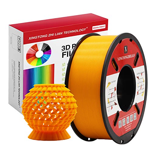 PLA 3D Drucker Filament 1.75mm 3D-Druckmaterialien für 3D Stift Druck Maßgenauigkeit +/- 0.02mm, Farbe Orange 1kg / Spule von XINGTONGZHILIAN
