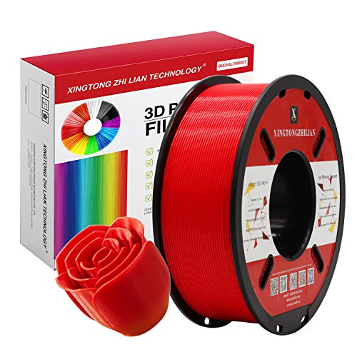 PLA 3D Drucker Filament 1.75mm 3D-Druckmaterialien für 3D Stift Druck Maßgenauigkeit +/- 0.02mm, Farbe Rot 1kg / Spule von XINGTONGZHILIAN
