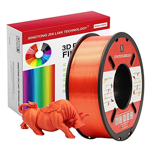 PLA 3D Drucker Filament 1.75mm 3D-Druckmaterialien für 3D Stift Druck Maßgenauigkeit +/- 0.02mm, Farbe Rot Seiden 1kg / Spule von XINGTONGZHILIAN