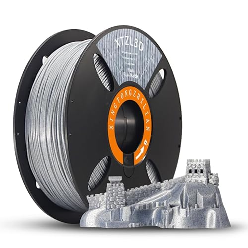 PLA 3D Drucker Filament 1.75mm 3D-Druckmaterialien für 3D Stift Druck Maßgenauigkeit +/- 0.02mm, Farbe Schwarz Marmor 1kg / Spule von XINGTONGZHILIAN